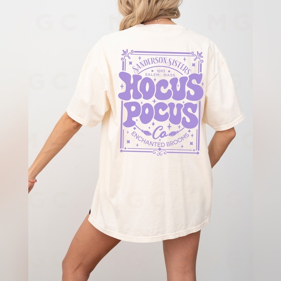 Comfort Colors Hocus Pocus Enchanted Brooms Tee - Picture 2 of 10